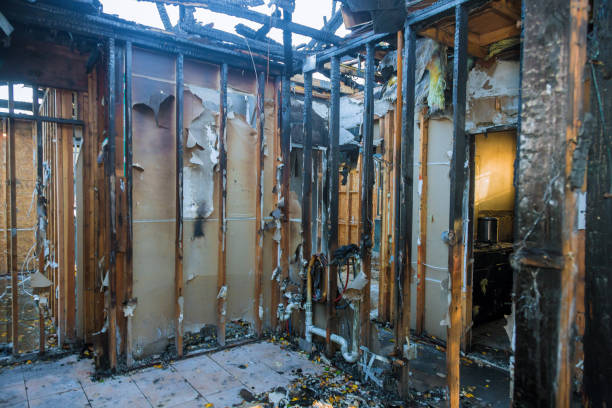Professional Fire Damage Restoration technician working in Paisley, FL